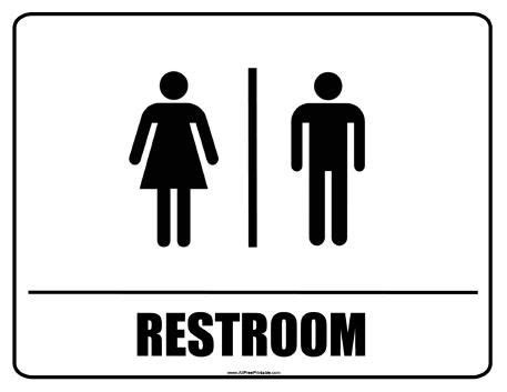 restroom signs  printable bathroom printables bathroom signs