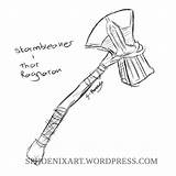 Stormbreaker Avengers Thor sketch template