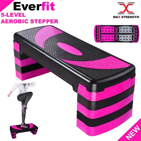 max strength  level aerobic stepper adjustable yoga step gym fitness exercise ebay