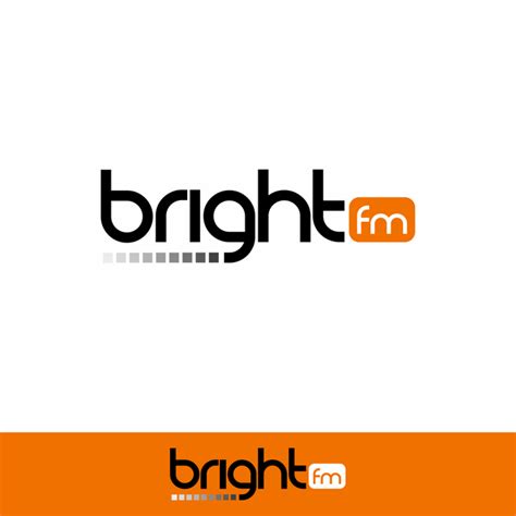 create  colorful radio station logo  match   bright fm