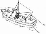 Fishing Boat Disciples sketch template