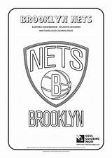 Nba Coloring Pages Teams Cool Logos Basketball Logo Nets Brooklyn Team sketch template
