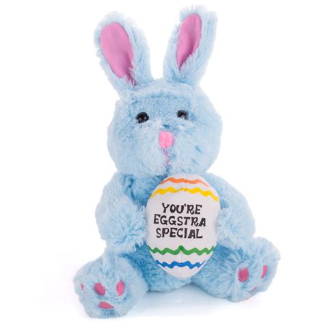 kids fuzzy stuffed easter bunny rabbit  egg  plush animal