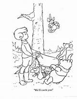 Kanga Roo Coloring Pooh Pages Back Mostpooh sketch template
