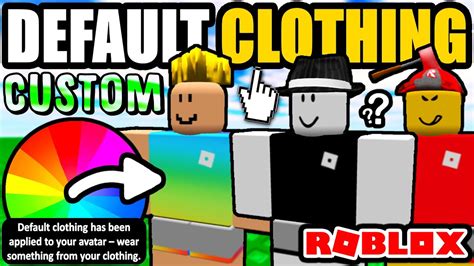 change  default clothing colour roblox youtube