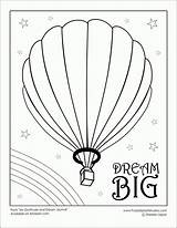 Coloring Balloon Air Hot Vintage Comments sketch template