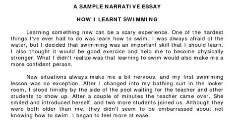 narrative essay examples essay basics