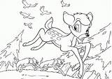 Bambi Coloring Pages Kids Printable Running Color Wolf Away Print Funny Books Disney Popular Thumper Crafts sketch template