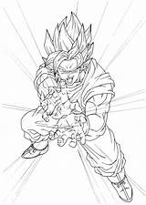 Coloring Goku Ssj Pages Getcolorings sketch template