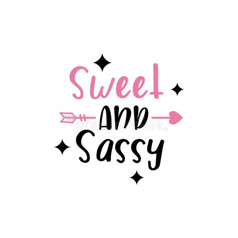 Sassy Girl Pink Quote Sticker Isolated On White Background Stock Vector
