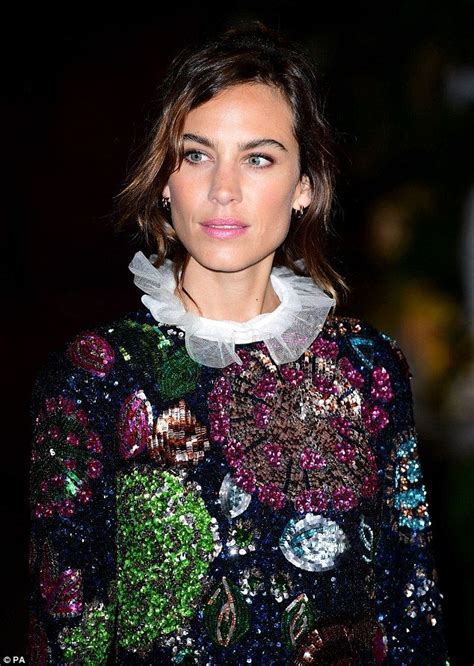 Alexa Chung Sparkles In Dazzling Floral Sequin Mini Dress At Burberry