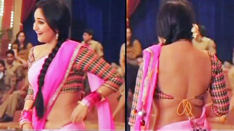 Sonakshi Sinha Backless Saree And Navel Show Dabangg 2