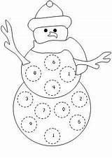 Snowman Numbers Choice sketch template
