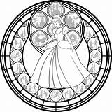 Glass Stained Cinderella Disney Coloring Pages Deviantart Akili Amethyst Princess Mandala Vector Line sketch template