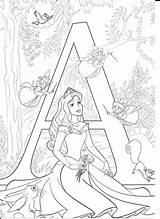 Coloring Pages Disney Alphabet Letters Princess Sheets Letter Princesas Abc Choose Board sketch template
