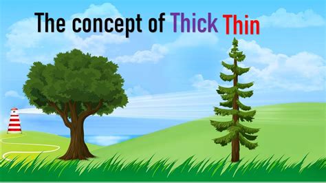 thick  thin concept  kids comparison  thick  thin  kids