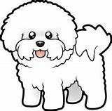 Bichon Frise Pudul Easy Drawings Cutout Clker sketch template