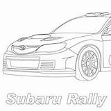 Coloring Rally Subaru Car Pages Impreza Template sketch template