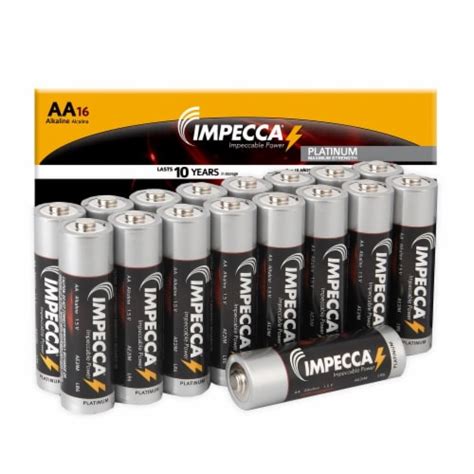 Impecca Aa Batteries 16 Pack Alkaline High Performance Long Lasting