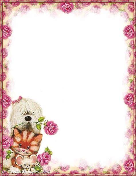 unlined writing paper   border images  pinterest