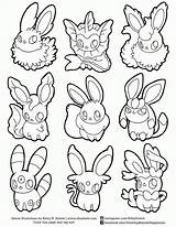 Coloring Pages Pokemon Eevee Evolutions Popular sketch template