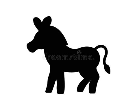 donkey silhouette icon illustration template   purpose isolated
