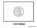 Tunisia Flag Coloring Choose Board sketch template