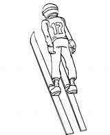 Coloring Skiing Ski Pages Jumping Athlete Kids Print Printactivities Jumper Clipart Popular Library Gif Coloringhome sketch template
