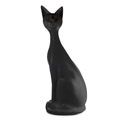 beeld kat groot zittend zwart  cm afhaalprijs modern kunstbeeld