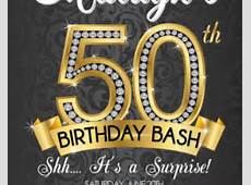 50th birthday invitation adult birthday party invitation surprise 50th