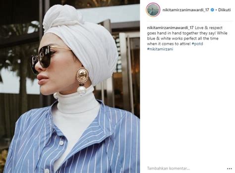 hijab casual intip style nikita mirzani pakai turban