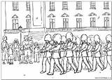 Queen Guard Colouring Elizabeth Ii Changing Kids Printables sketch template
