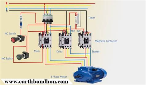 phase star delta motor wiring diagram earth bondhon