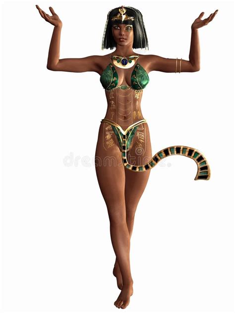 Queen Of The Nil Egyptian 3d Figure Stock Illustration