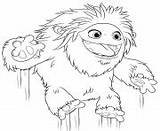Yeti Abominable Jumping Coloring Pages Printable sketch template