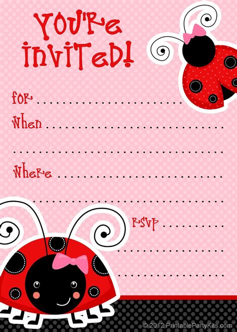 miraculous ladybug invitation template