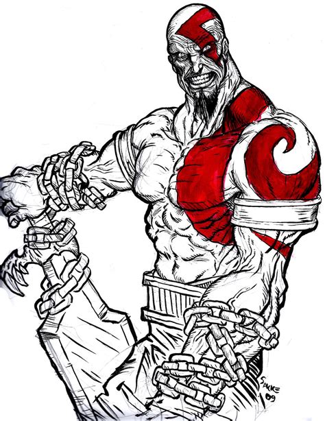 kratos god  war  sakkearts  deviantart