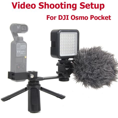 dji osmo pocket mount microphone  bracket led video lightmic stand  dji pocket accessories