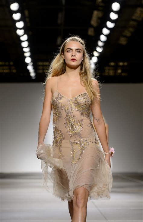 Cara Delevingne Leads The Way On The Catwalk Show At London Fashion