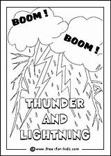 Coloring Lightning Thunder Weather Pages Colouring Storm Preschool Kids Thunderstorm Activities Crafts Drawing Printable Types Sheets Activity Template Children Getdrawings sketch template