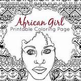 Coloring Girl Pages African Printable Adult Girls Book sketch template
