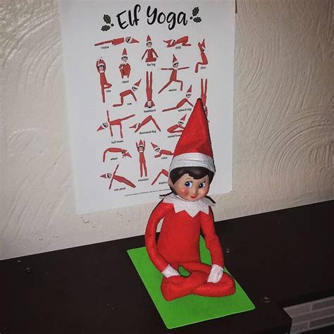 elf yoga xmas elf elf   shelf christmas elf