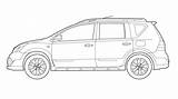 Livina Drawing Minivan Nissan Getdrawings sketch template