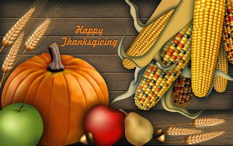 happy thanksgiving day wishes pumpkin corns latest hd wallpaper