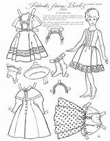 Coloring Dolly Pages Paper Dolls Printable Doll Vintage Dingle Friends Color Books Children Adult Sheet Clothing Getdrawings Friend Book Getcolorings sketch template