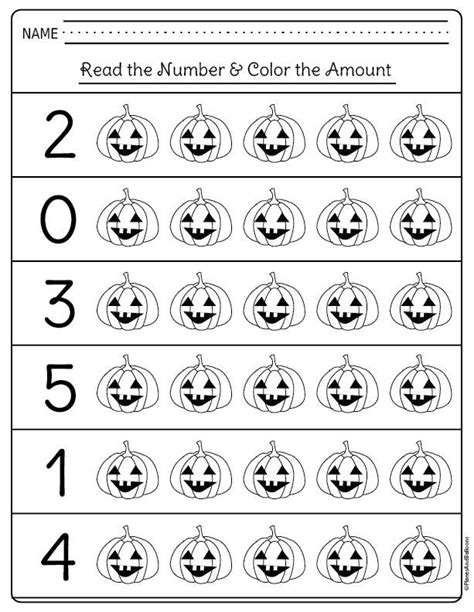 halloween kindergarten worksheets  printable  halloween