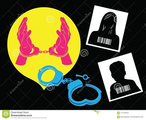 human trafficking theme vector graphic illustration stock illustration