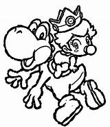 Yoshi Coloring Pages Print Printable Kids Peach Baby Cool sketch template
