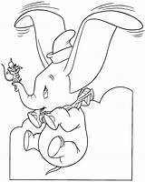 Dumbo Coloring Color Pages Kids Incredible Print Disney Children sketch template