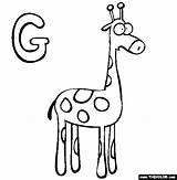 Coloring Pages Letter Giraffe Alphabet Letters Starting Popular Thecolor sketch template